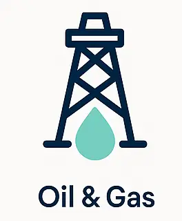 “Oil and gas derrick icon for hotshot support in drilling operations.”