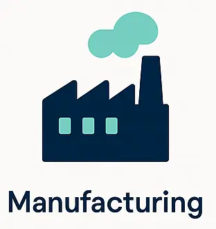 “Manufacturing icon for hotshot delivery of industrial components.”